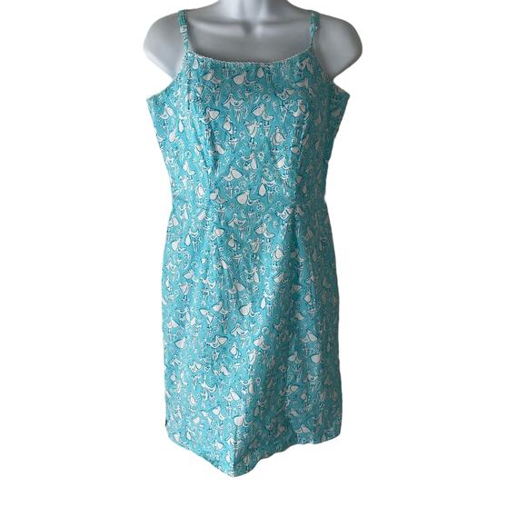 Lily‎ Pulitzer Size 4 Small Vintage Rare Pelican Sea Beach Blue Short Dress - Picture 1 of 8